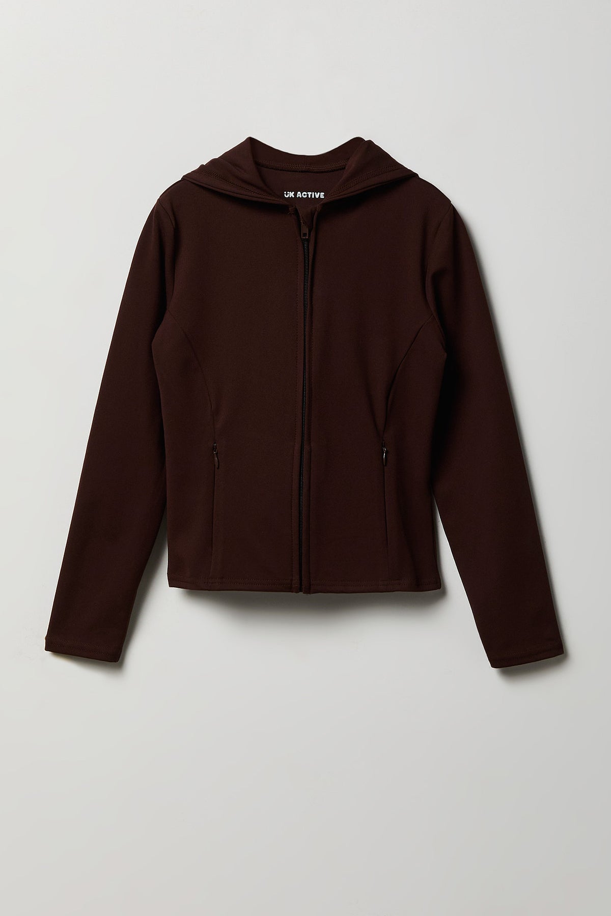 Girls Active Zip-Up Jacket - Brown
