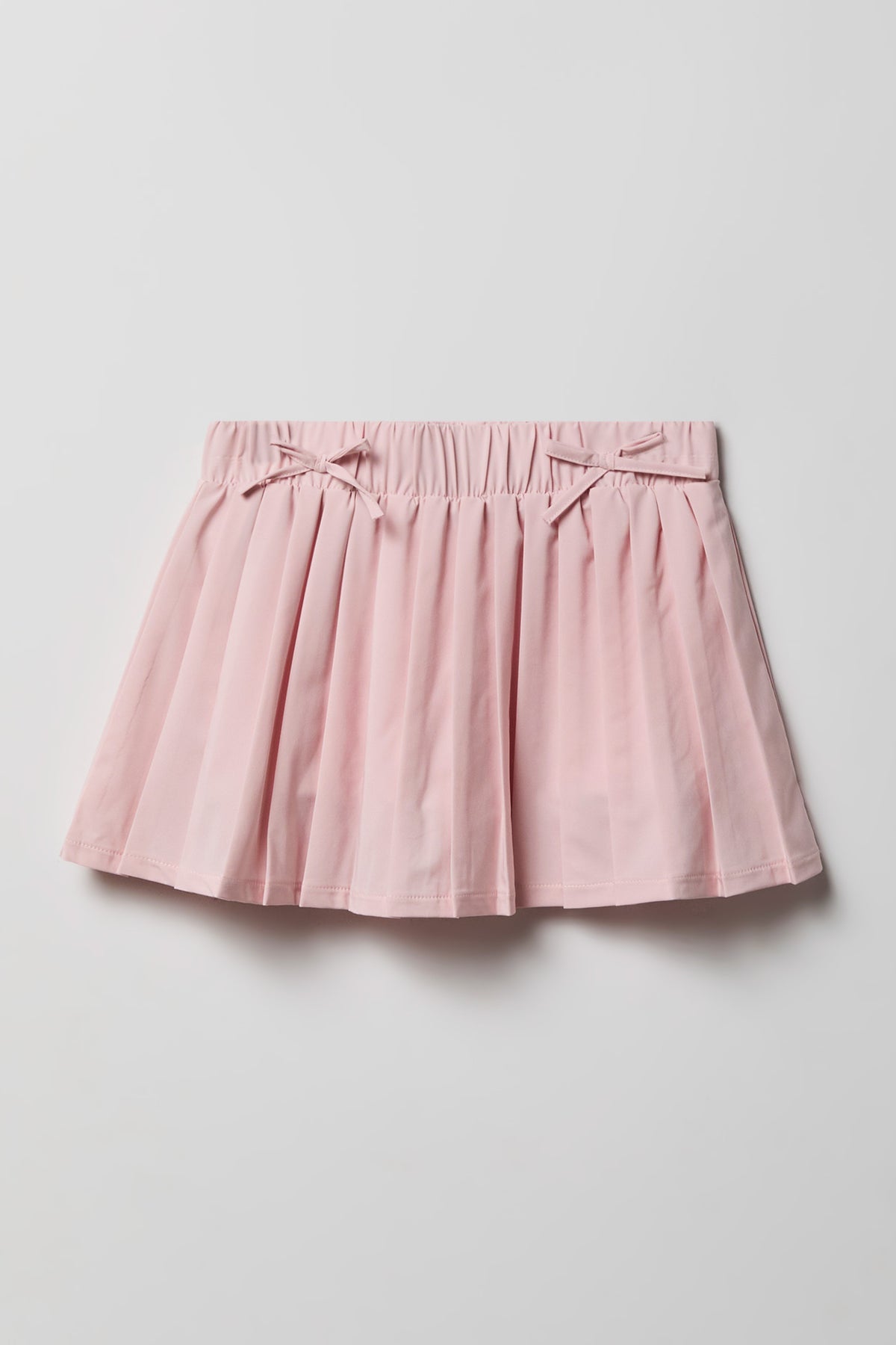 Girls Active Bow Pleated Skort - Pink