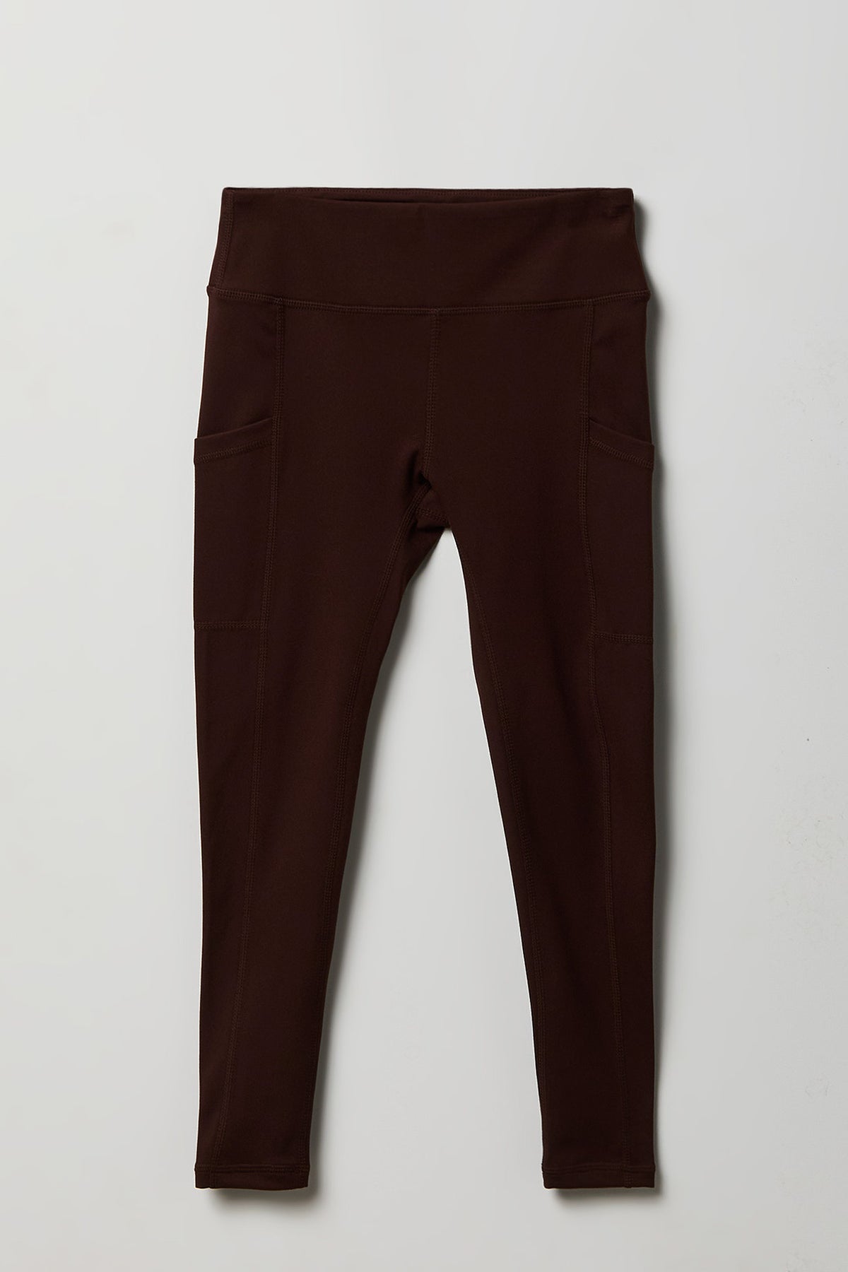 Girls Active Side Pocket Legging - Brown