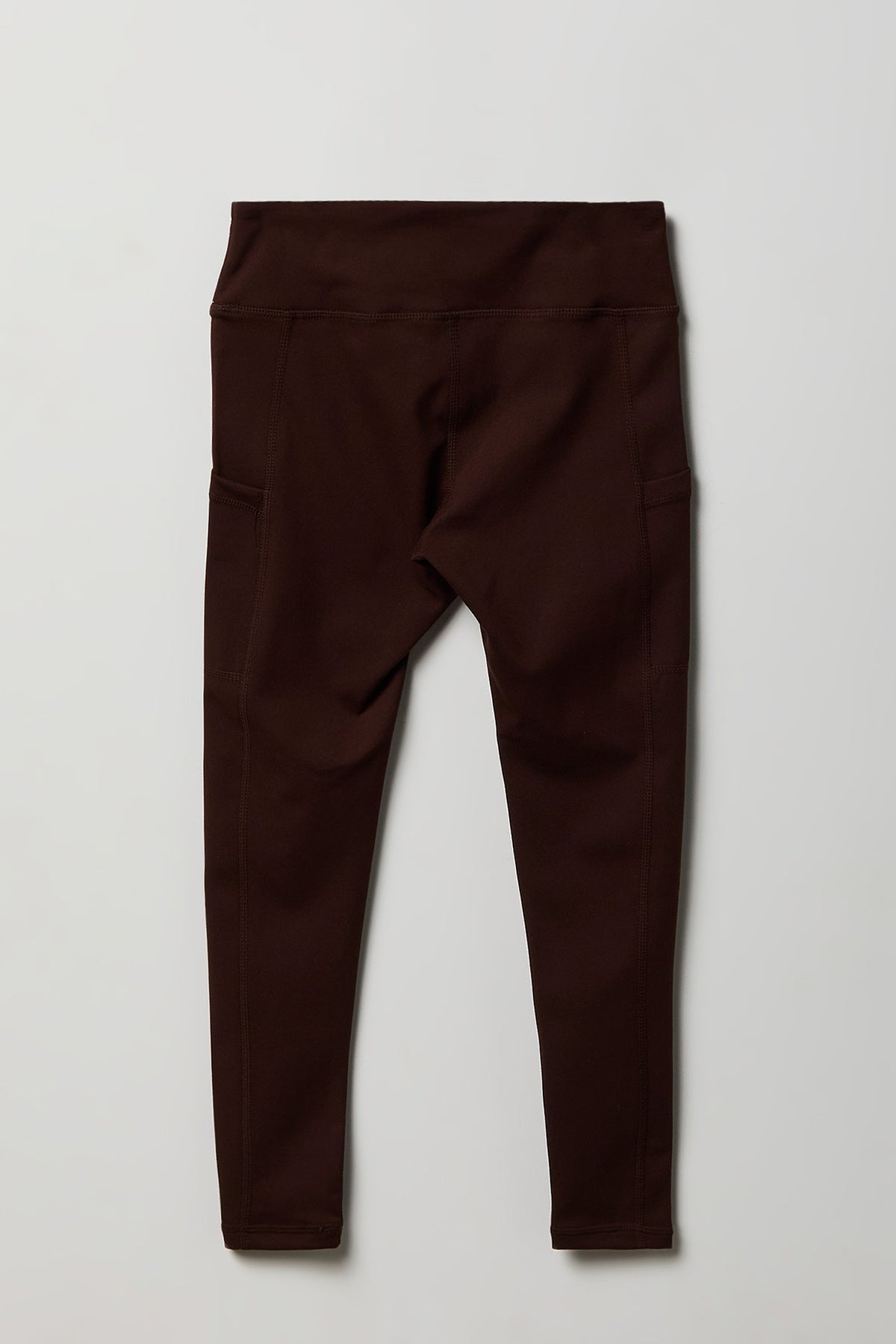 Alt View 2. Girls Active Side Pocket Legging - Brown