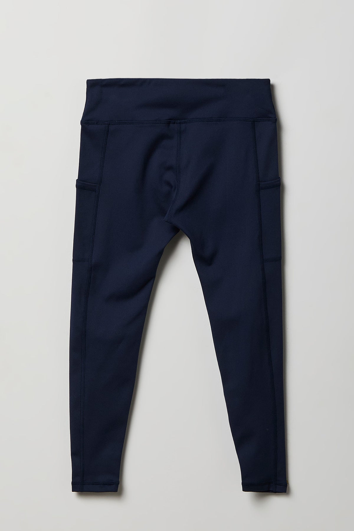 Alt View 2. Girls Active Side Pocket Legging - Navy