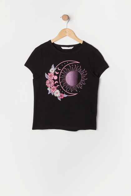 T-shirt à imprimé Mystical Hearts pour fille