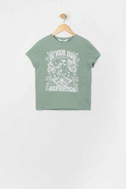 T-shirt à imprimé Be Your Own Inspiration pour fille