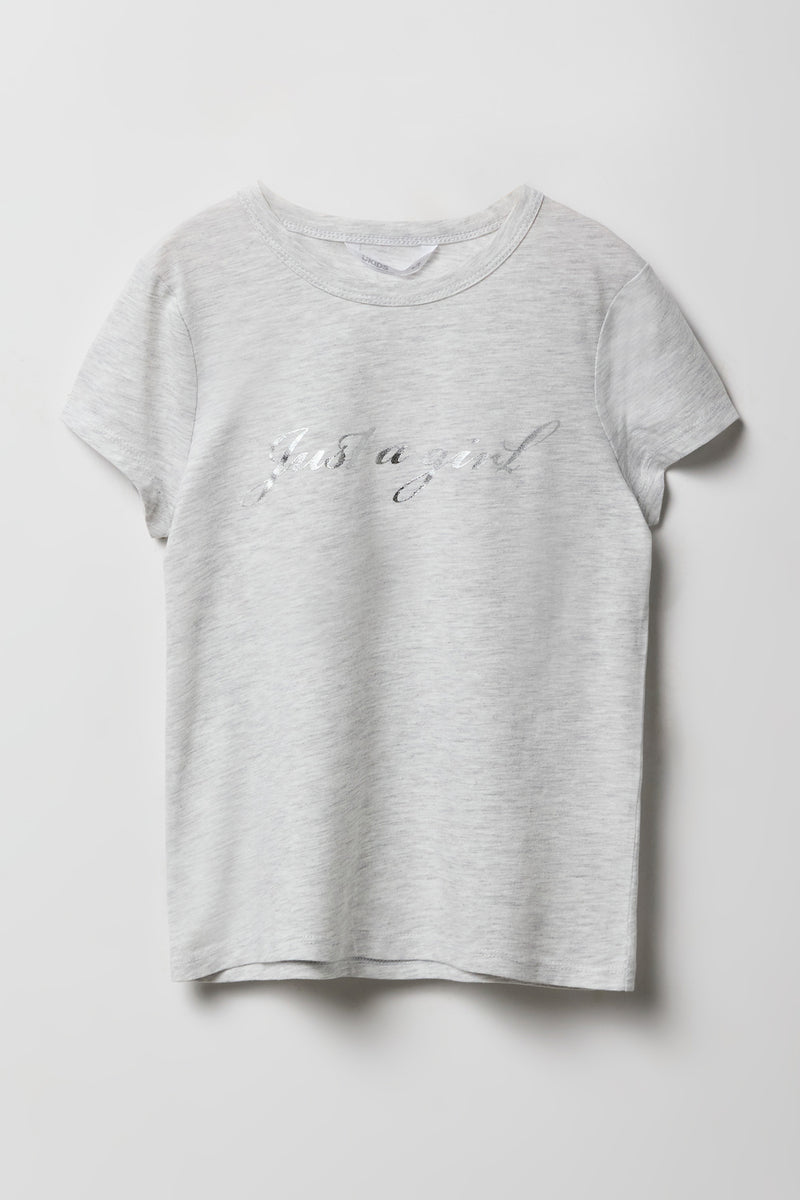 T-shirt à imprimé Just A Girl pour filles