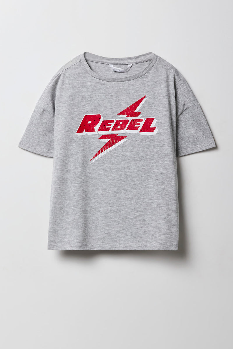 T-shirt surdimensionné à motif en pierres du Rhin pour filles