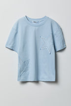 T-shirt en coton lourd de luxe imprimé avec pierres du Rhin pour fille