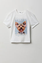 T-shirt à imprimé avec pierres du Rhin pour fille