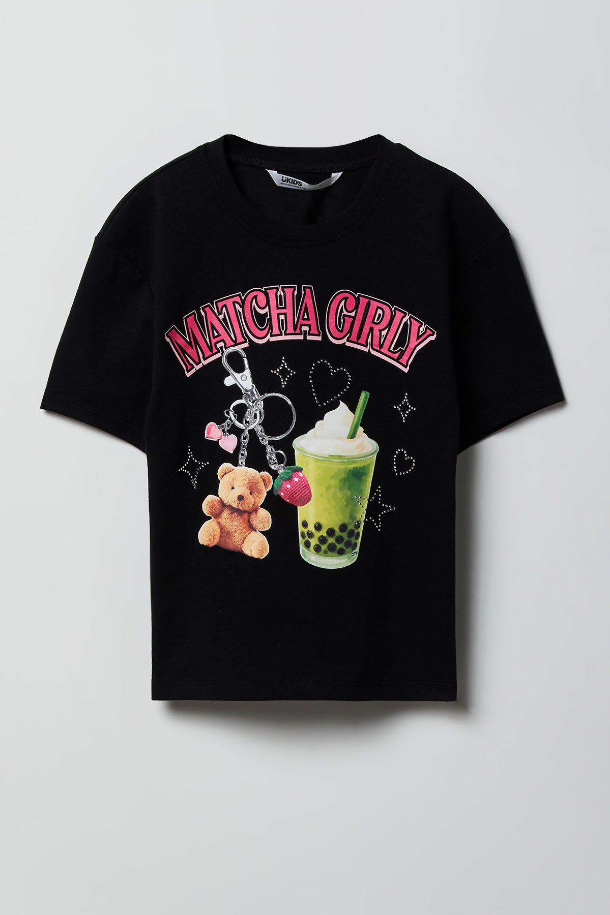 T-shirt en coton lourd de luxe imprimé pour fille