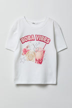 Girls Luxe Heavy Cotton Graphic T-Shirt