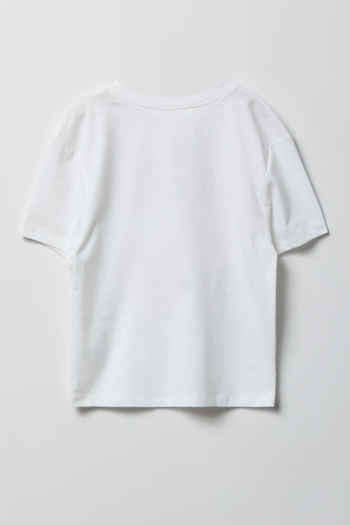Alt View 2. Girls Luxe Heavy Cotton Graphic T-Shirt - White
