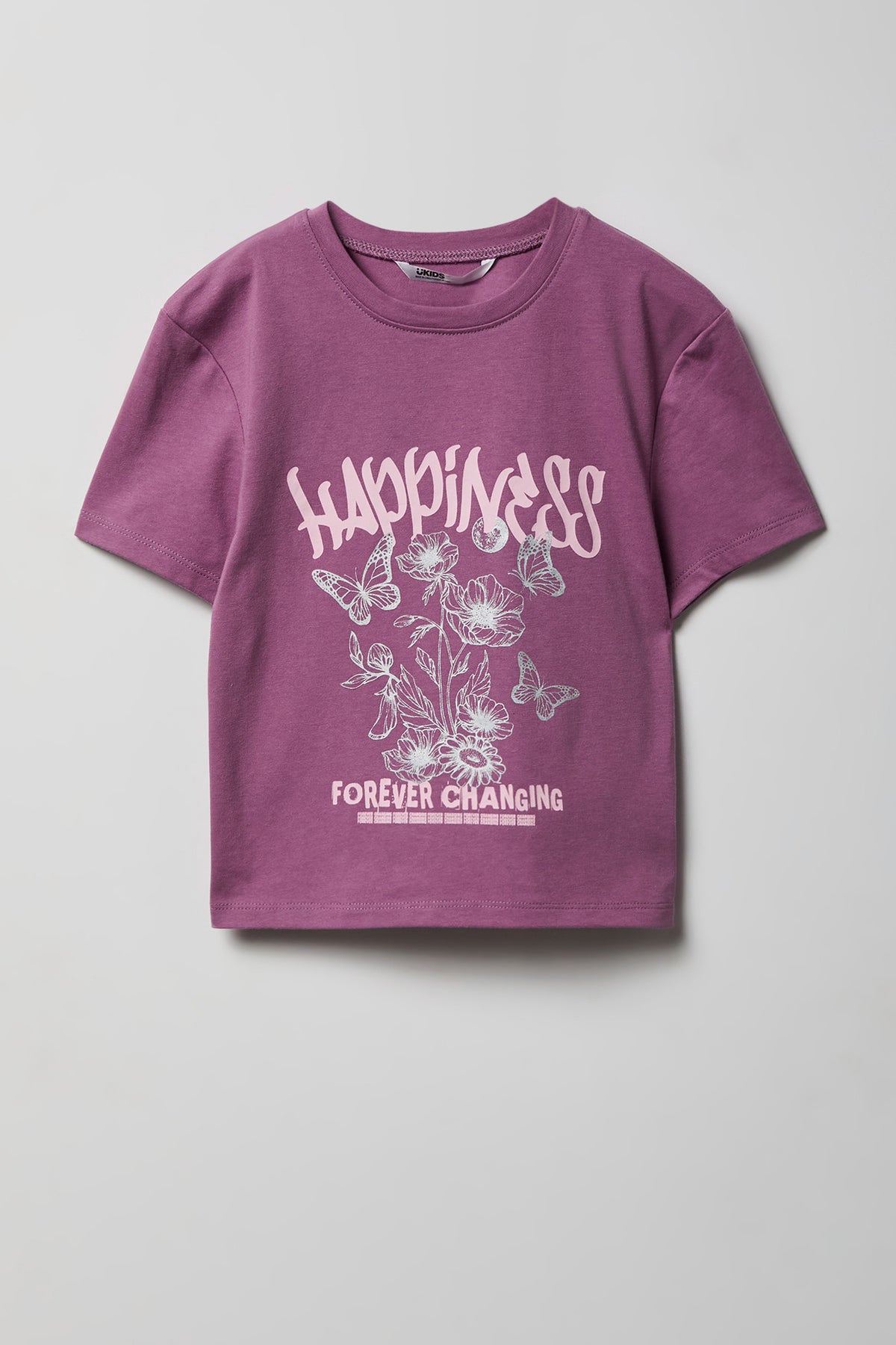 T-shirt imprimé en coton lourd de luxe pour fille
