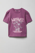 T-shirt imprimé en coton lourd de luxe pour fille