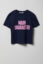 T-shirt imprimé en coton lourd de luxe pour fille