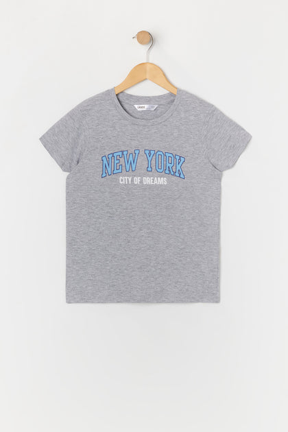 T-shirt à imprimé New York pour fille