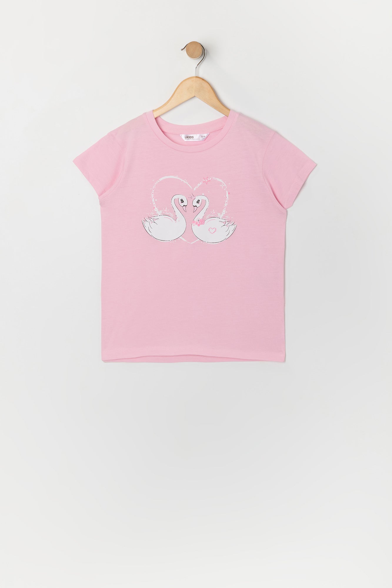Girls Swan Love Graphic T-Shirt