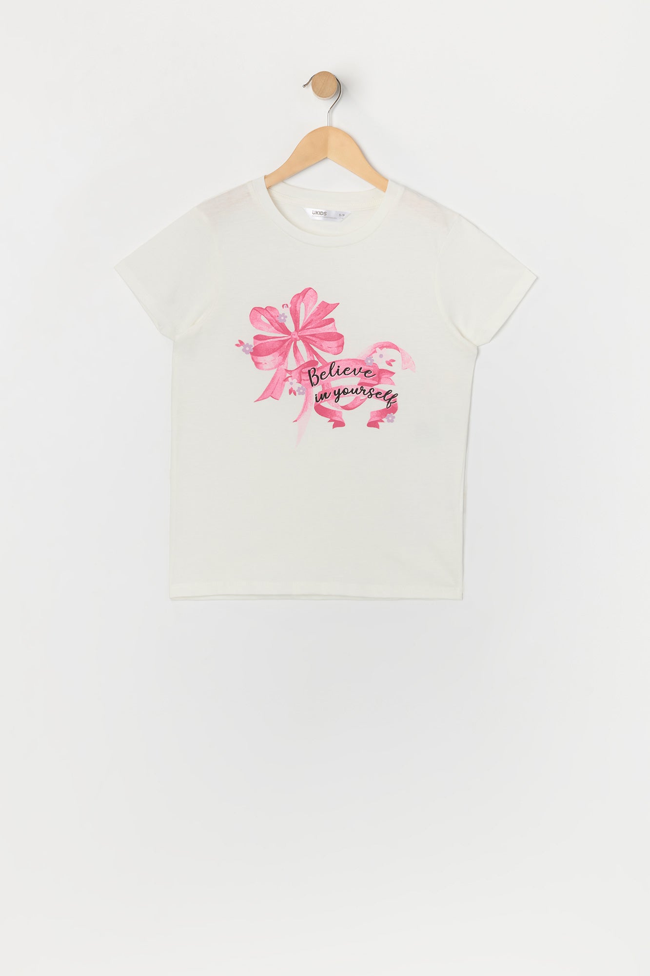 T-shirt à imprimé Believe Yourself pour fille