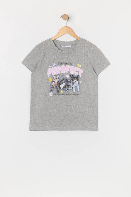 Girls Purrfect Graphic T-Shirt