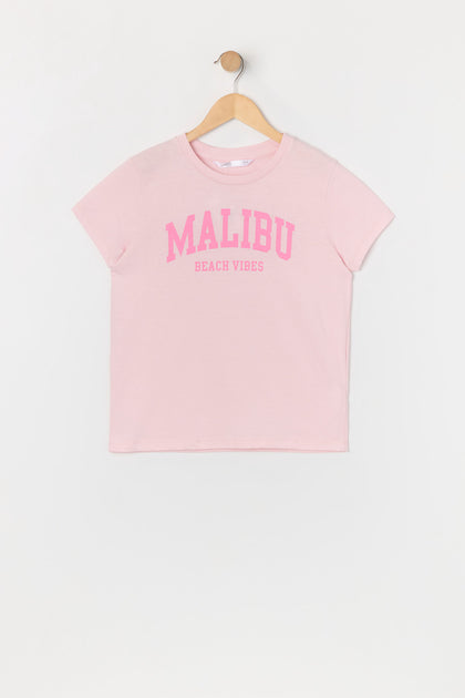T-shirt à imprimé Malibu pour fille