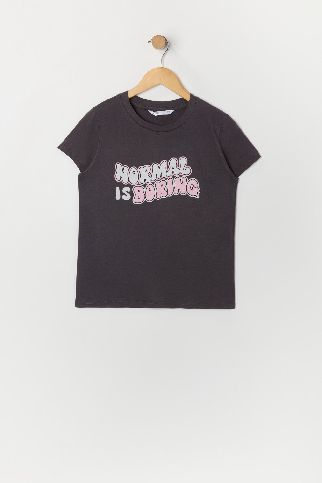 T-shirt à imprimé Normal is Boring pour fille