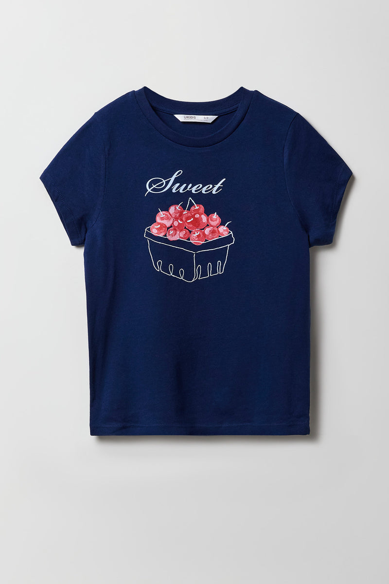 T-shirt à imprimé Sweet pour filles