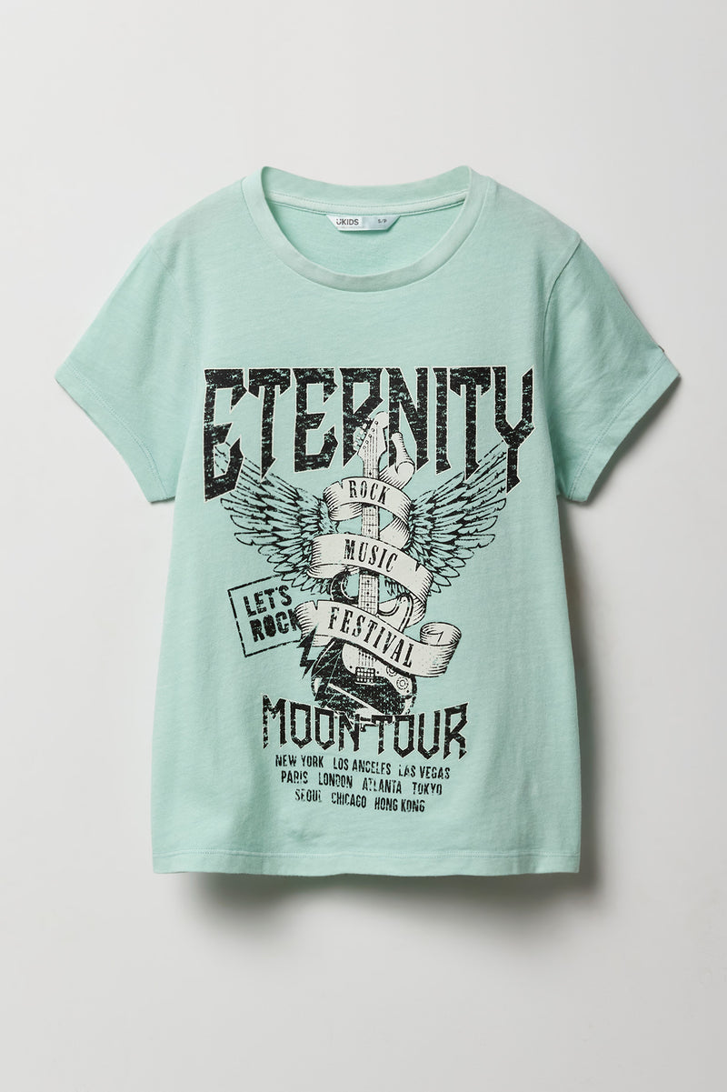 T-shirt à imprimé Rock Festival pour filles