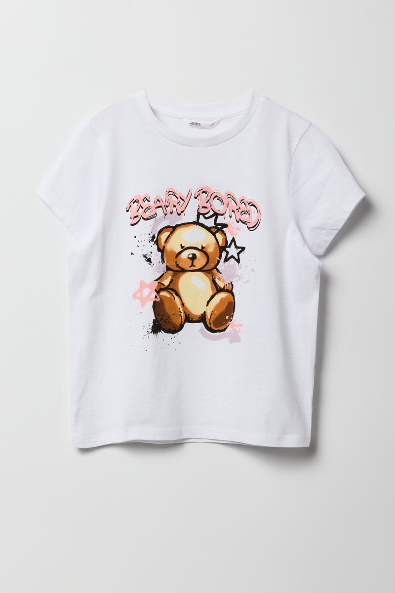 Girls Beary Bored Graphic T-Shirt
