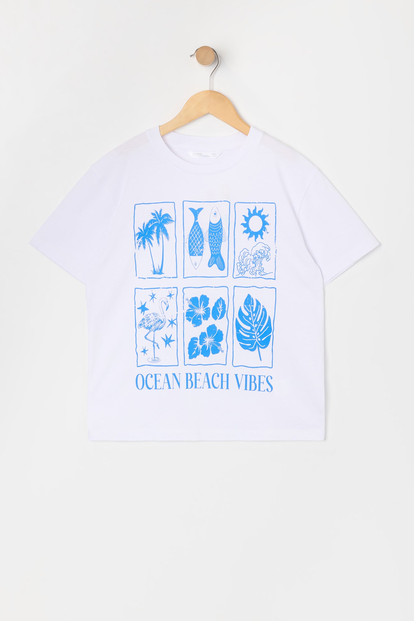 Girls Ocean Beach Vibes Graphic T-Shirt