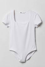 Girls Contour Square Neckline Bodysuit