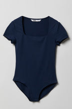 Girls Contour Square Neckline Bodysuit
