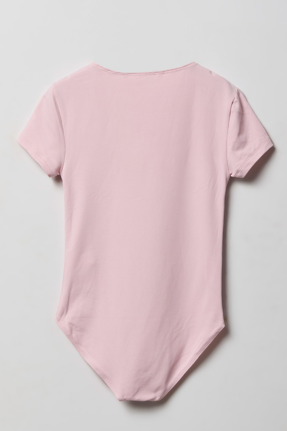 Alt View 2. Girls Contour Square Neckline Bodysuit - Pink