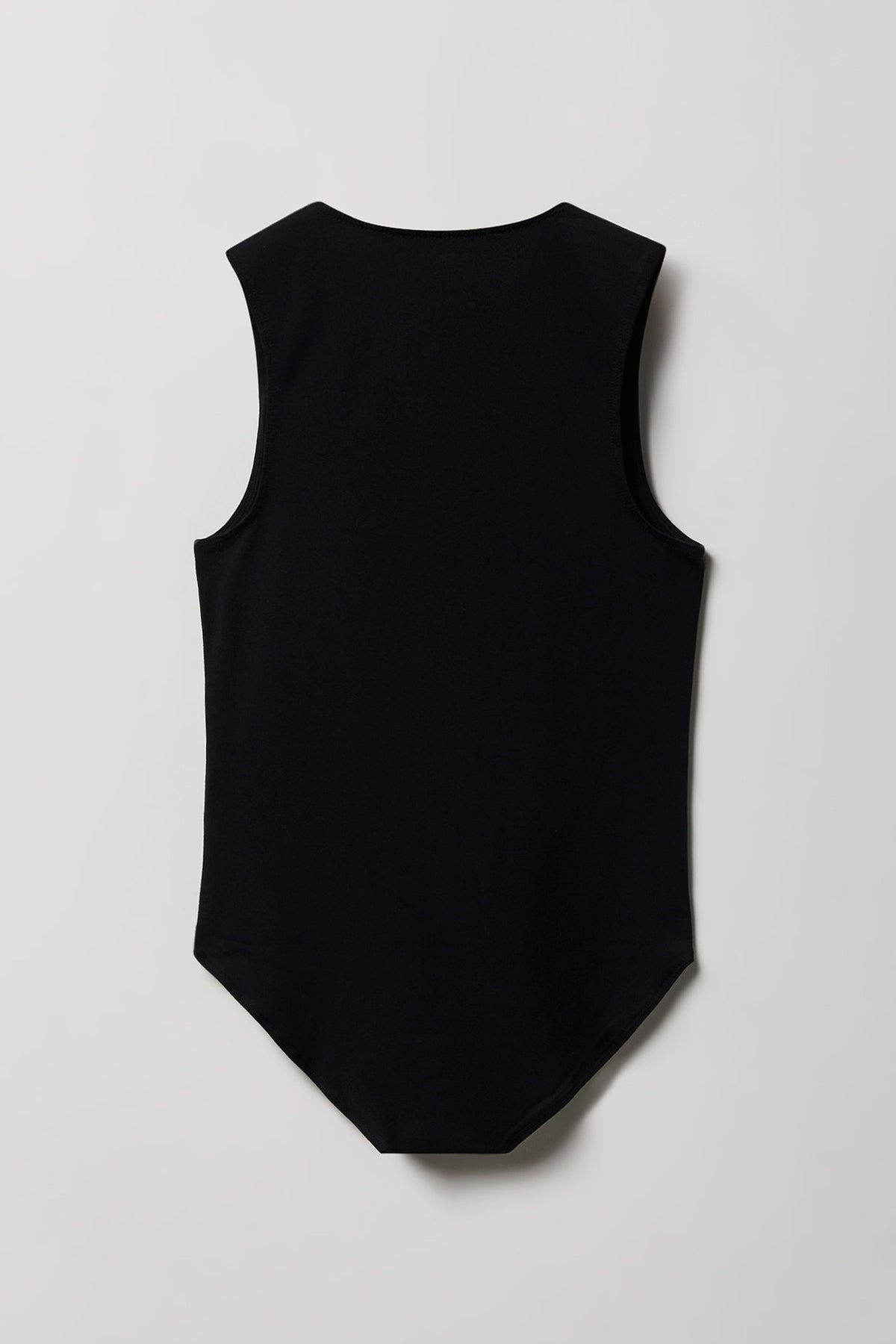 Alt View 2. Girls Scoop Neckline Contour Bodysuit - Black
