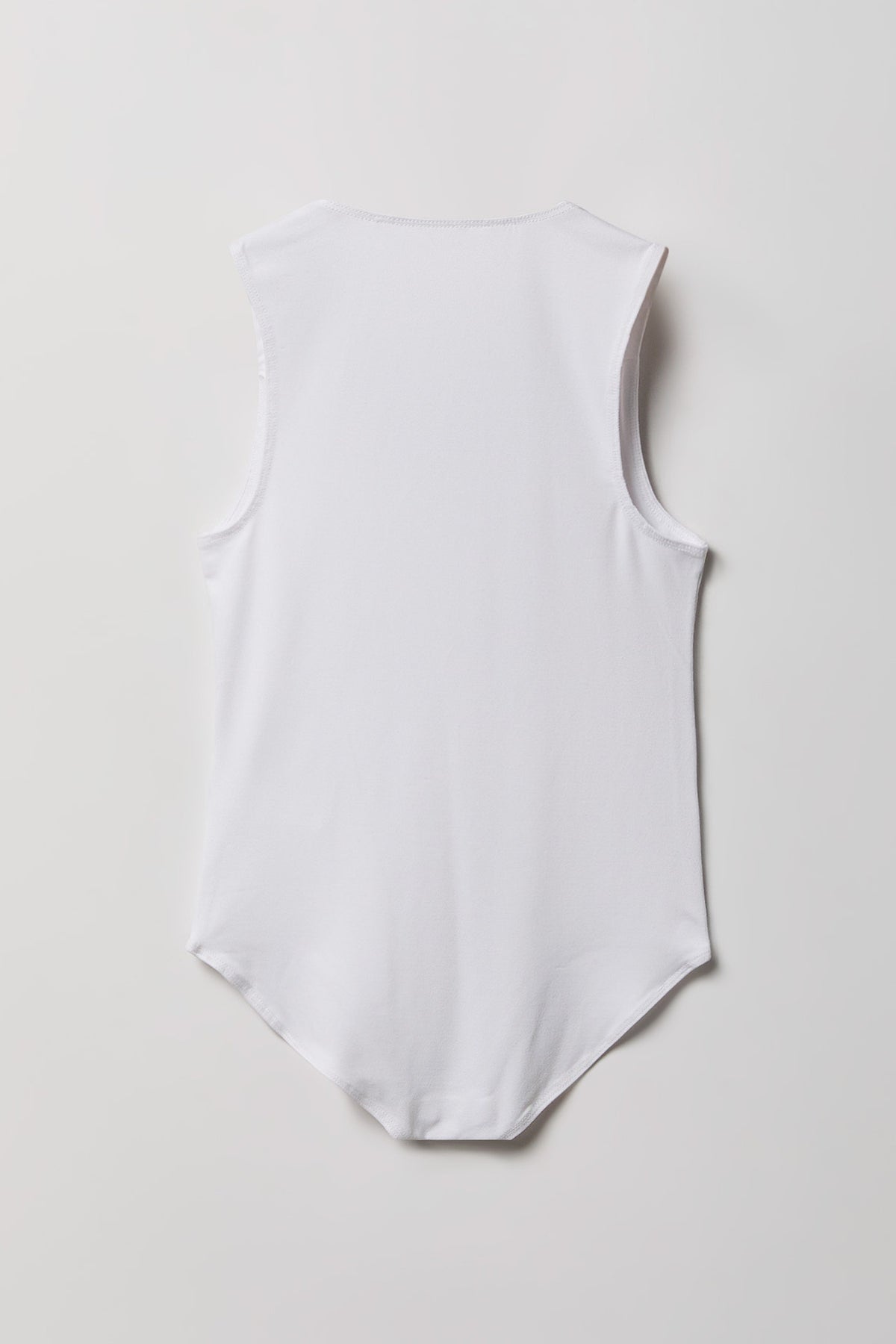 Alt View 2. Girls Scoop Neckline Contour Bodysuit - White