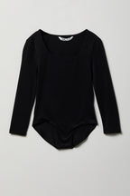Girls Contour Square Neck Long Sleeve Bodysuit.