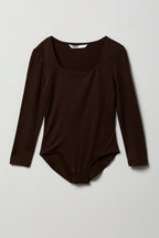 Girls Contour Square Neck Long Sleeve Bodysuit.