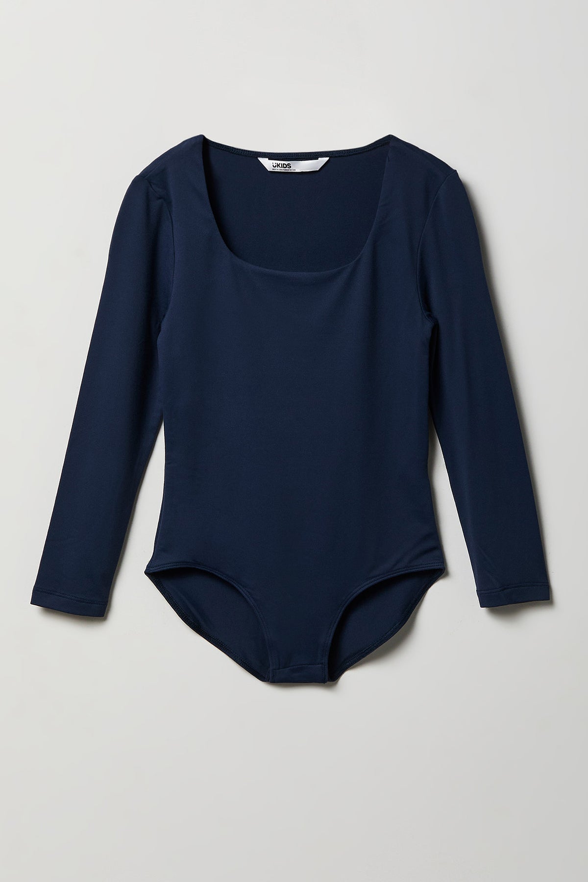 Maillot profilé à manches longues avec encolure dégagée pour fille