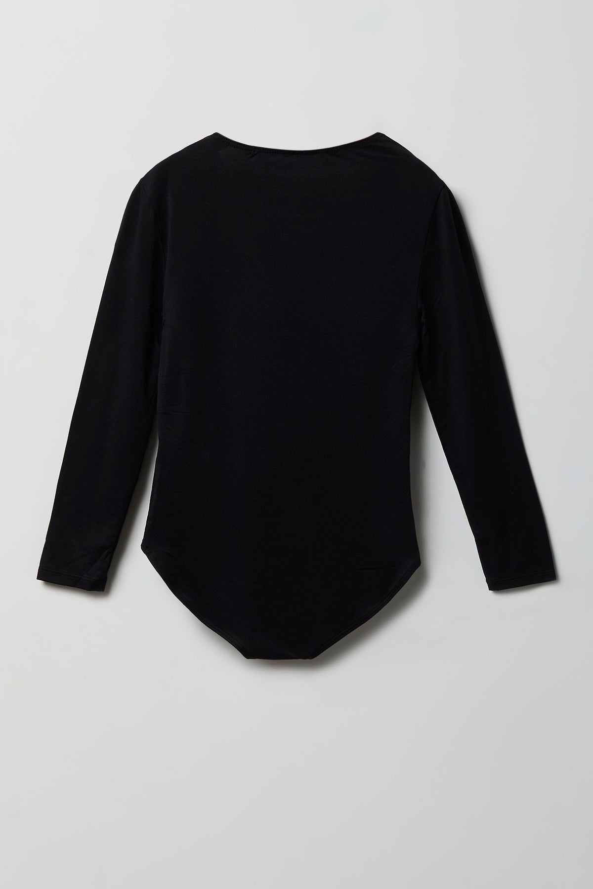 Alt View 2. Girls Contour Crewneck Long Sleeve Bodysuit - Black