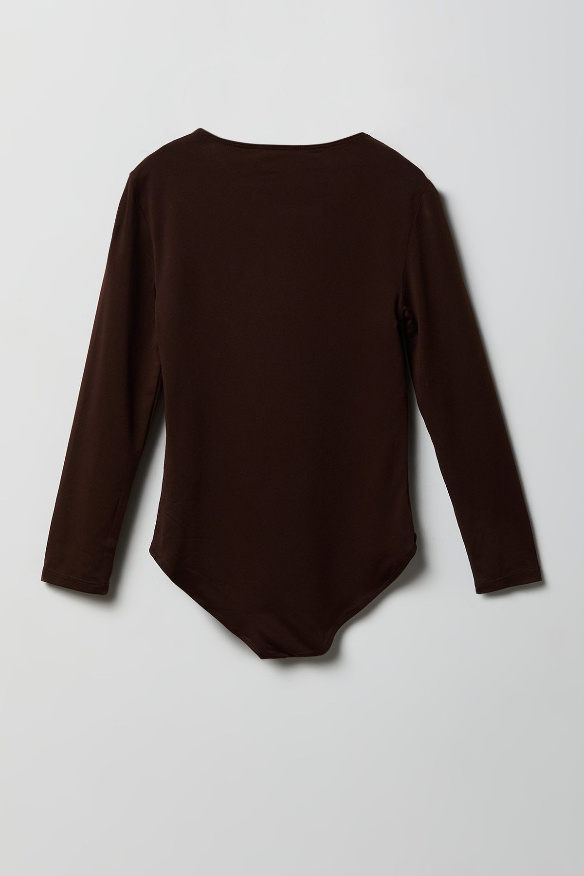 Alt View 2. Girls Contour Crewneck Long Sleeve Bodysuit - Brown