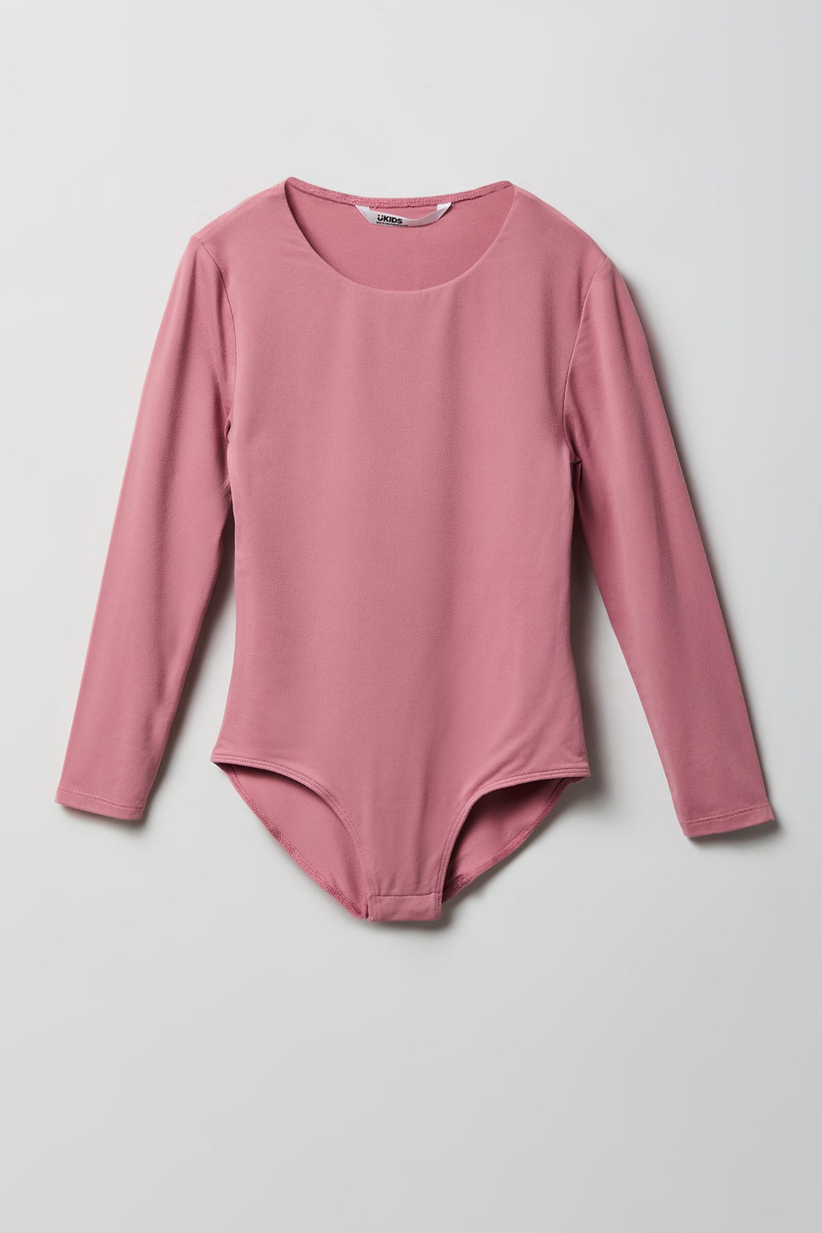 Maillot ras du cou profilé à manches longues pour fille