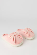 Girls 3D Bow Faux Fur Slipper