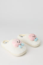 Pantoufles en similifourrure Nuage 3D pour fille