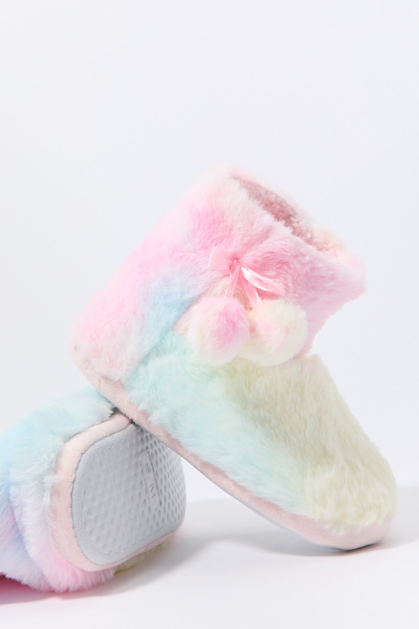 Girls Plush Boot Slippers