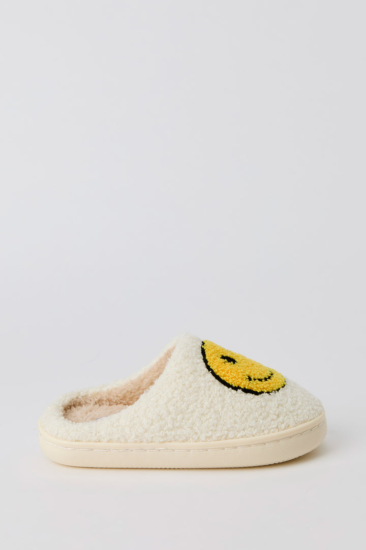 Girls Smiley Sherpa Slipper