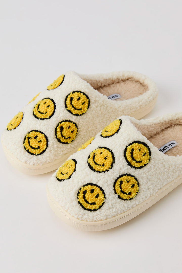 Girls Smiley Sherpa Slipper