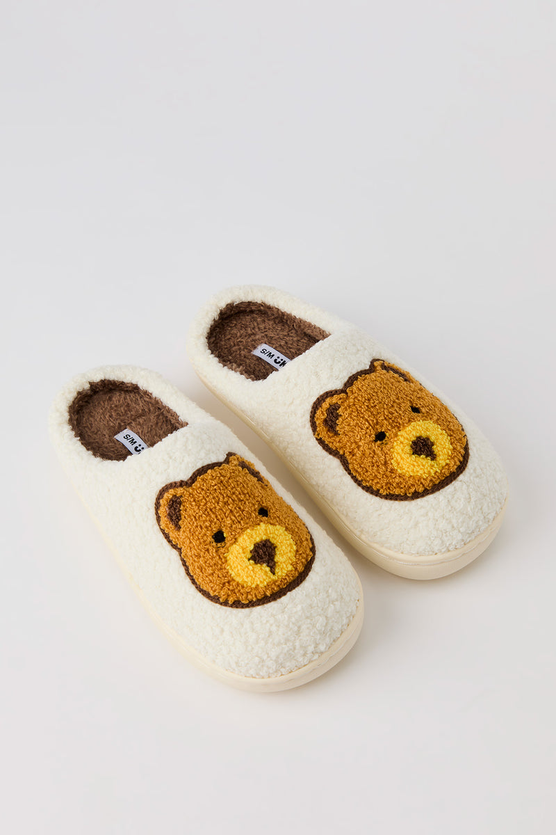Girls Bear Sherpa Slipper