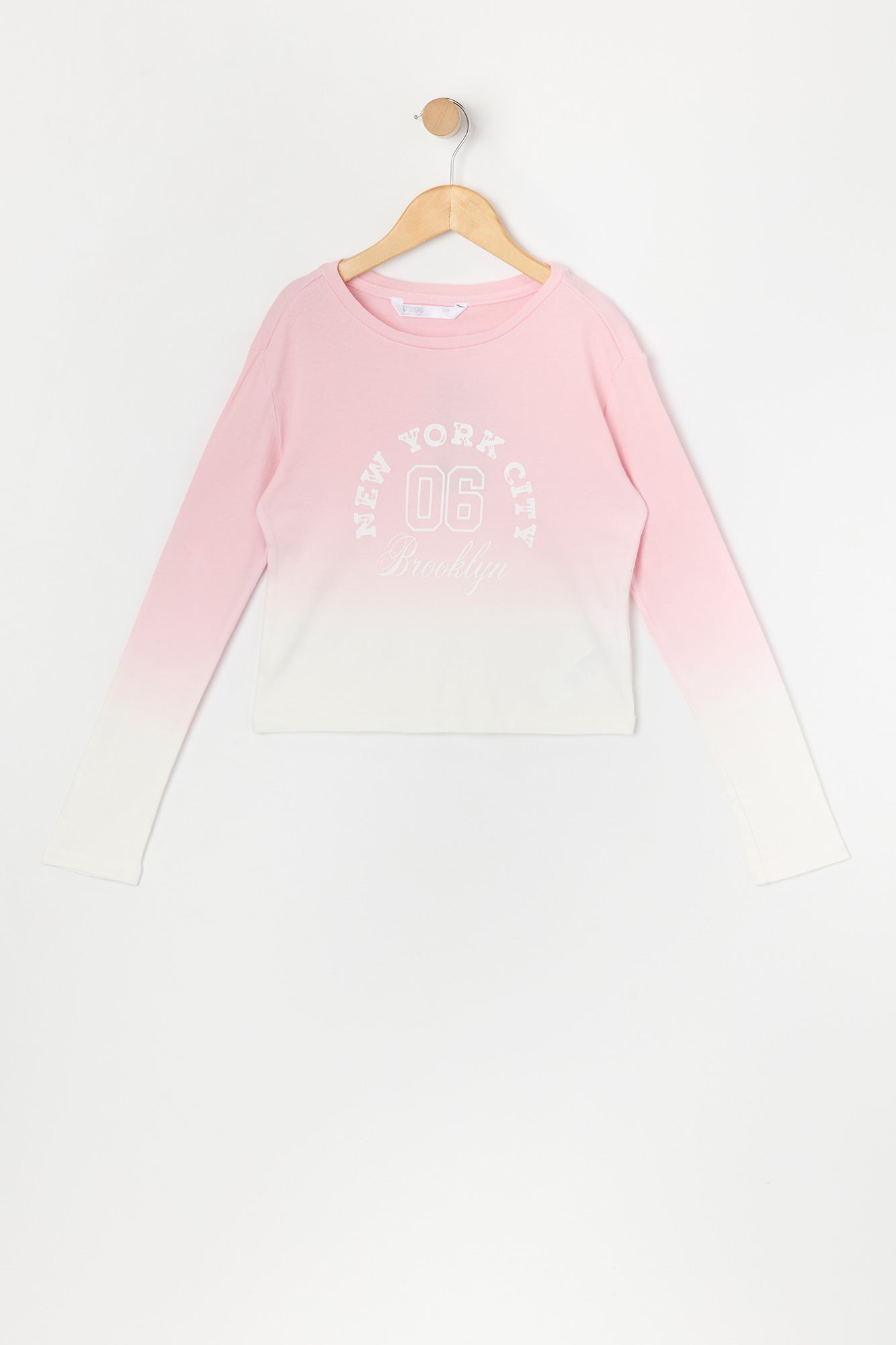 Girls Graphic Ombre Long Sleeve Top