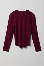 Girls Ribbed Long Sleeve Top