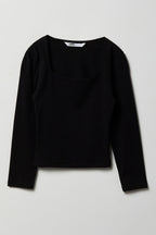 Girls Contour Square Neck Top