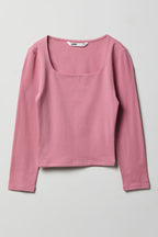 Girls Contour Square Neck Top