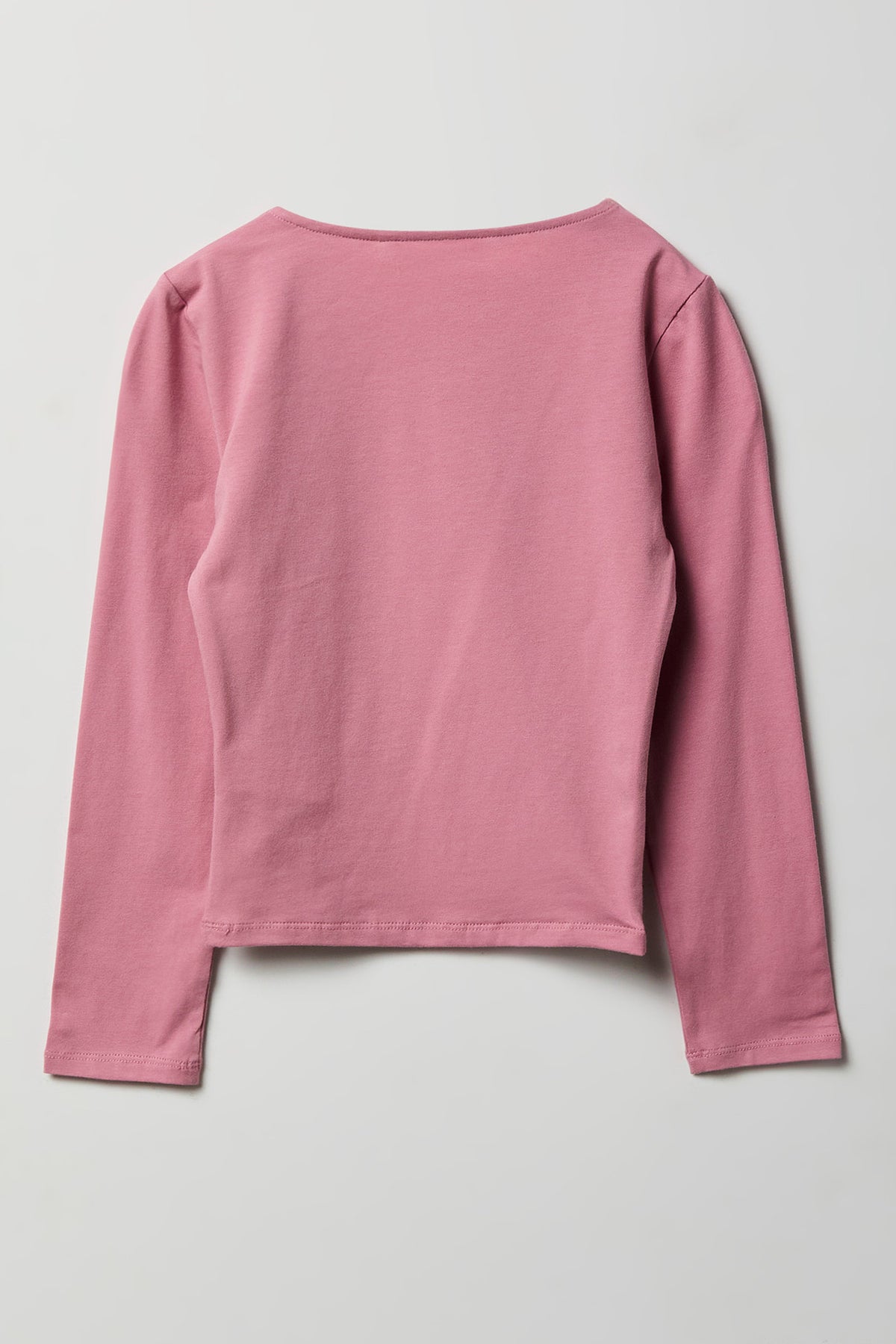 Alt View 2. Girls Contour Square Neck Top - Mauve