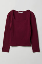 Girls Contour Square Neck Top